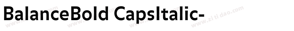BalanceBold CapsItalic字体转换